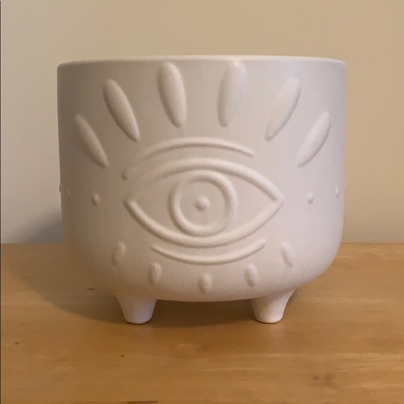 Evil Eye Ceramic Footed Planter. Brand New. - Picture 2 of 4